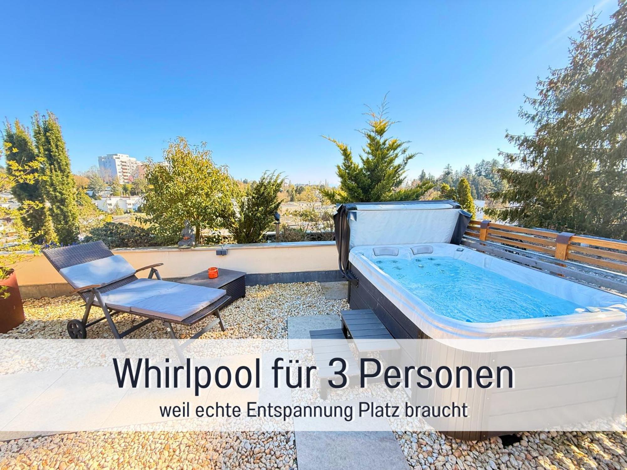 Sonnenterrasse - 3 Schlafzimmer, Whirlpool & Alpenblick - Perfekt Fuer Romantik Oder Familienurlaub Mit Kind , Hund Willkommen By Ferienwohnenamsee - Uberlingen Bagian luar foto