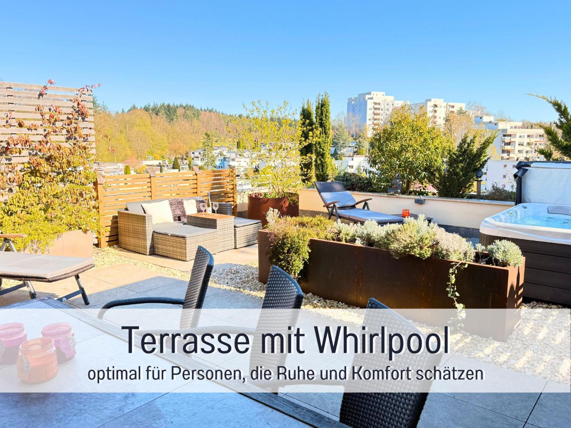 Sonnenterrasse - 3 Schlafzimmer, Whirlpool & Alpenblick - Perfekt Fuer Romantik Oder Familienurlaub Mit Kind , Hund Willkommen By Ferienwohnenamsee - Uberlingen Bagian luar foto